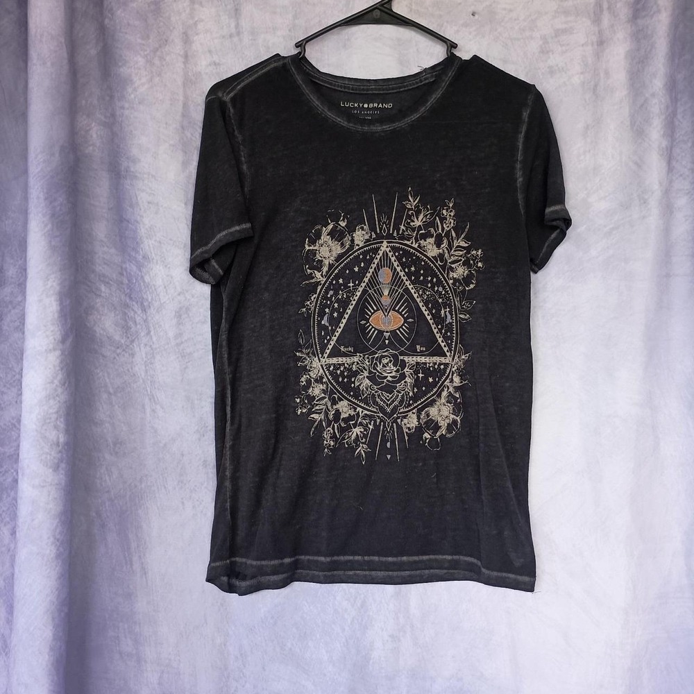 Lucky Brand Celestial Eye Floral Graphic T-Shirt